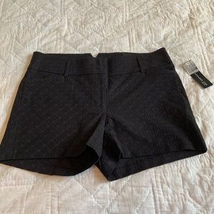SoHo Apparel Ltd. textured pattern black shorts